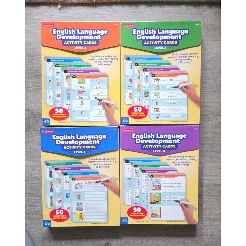Lakeshore English Language Development Activity Cards Complete Set Grades K-2